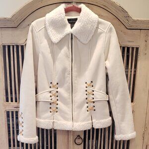 Vintage Victoria’s Secret Moda International Cream Colored Sherpa Lined Jacket